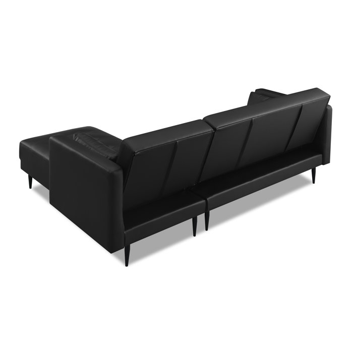 17 Stories Kishanna Vegan Leather Corner Sofa Chaise Wayfair.co.uk